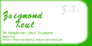 zsigmond keul business card